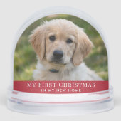 Puppy First Christmas Photo Schneekugeln (Vorderseite)