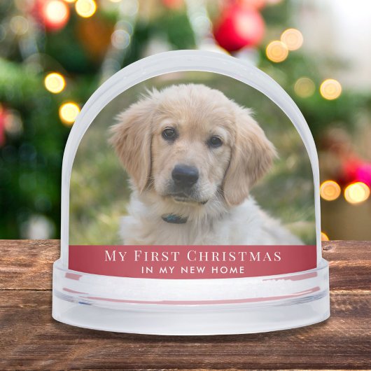 Puppy First Christmas Photo Schneekugeln
