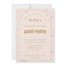 Puppy Graduation Blush Pink Gold Modern Photos