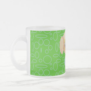 Puppy Green Circles Loops Mattglastasse