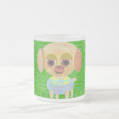 Puppy Green Circles Loops Mattglastasse (Mittel)