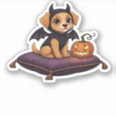 Puppy Halloween Classic T-Shirt Aufkleber (Vorderseite)
