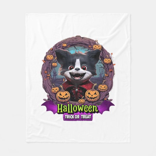 Puppy Halloween-Kostüm Fleecedecke (Vorderseite)