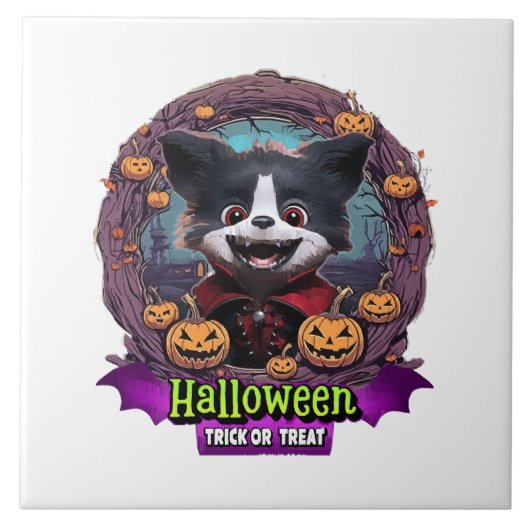 Puppy Halloween-Kostüm Fliese (Vorderseite)