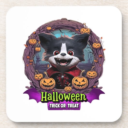 Puppy Halloween-Kostüm Getränkeuntersetzer (Vorderseite)