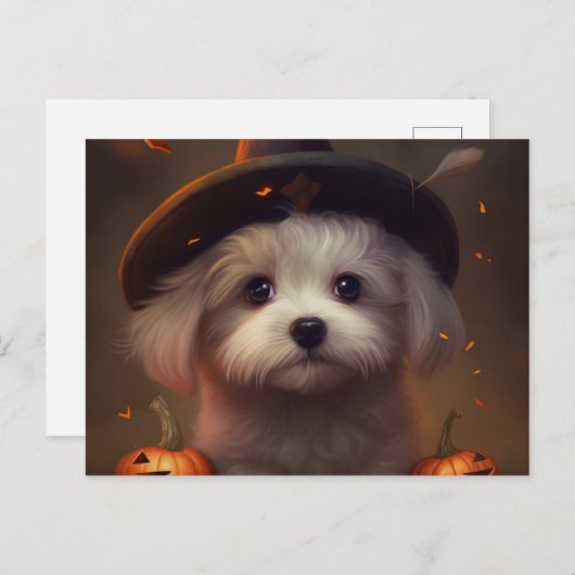 Puppy-Halloween-Postkarten Postkarte (Vorne/Hinten)