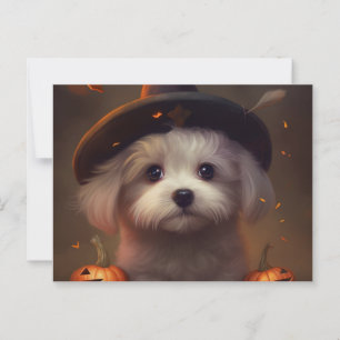 Puppy-Halloween-Postkarten Postkarte