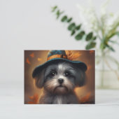 Puppy-Halloween-Postkarten Postkarte (Stehend Vorderseite)