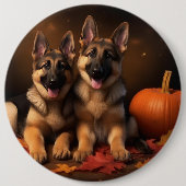 Puppy Herbst Delight Pumpkin Button (Vorderseite)