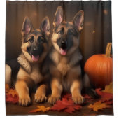 Puppy Herbst Delight Pumpkin Duschvorhang (Vorderseite)