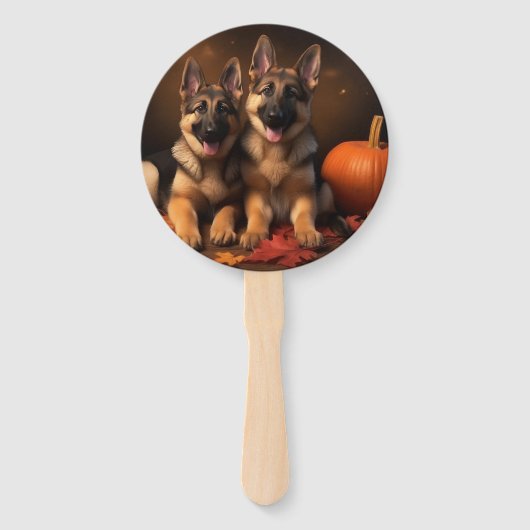 Puppy Herbst Delight Pumpkin Fächer (Rückseite)