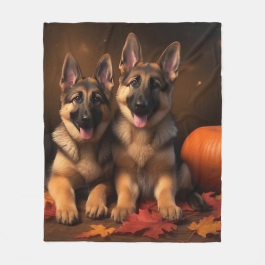 Puppy Herbst Delight Pumpkin Fleecedecke (Vorderseite)
