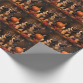 Puppy Herbst Delight Pumpkin Geschenkpapier (Ecke)