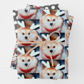 Puppy-Hund-Custom-Foto-Spitz Geschenkpapier Set (Beispiel)