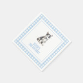 Puppy husky preppy plaid birthday serviette (Ecke)