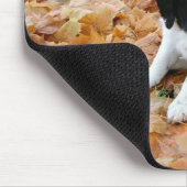 Puppy im Herbst Mousepad (Ecke)