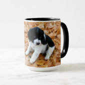 Puppy im Herbst Tasse (VorderseiteRechts)