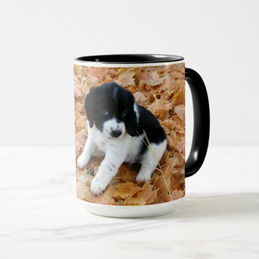 Puppy im Herbst Tasse (VorderseiteRechts)