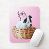 Puppy in einem Korb, Mousepad (Mit Mouse)