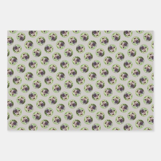 Puppy in the Garden Original Kunst Geschenkpapier Set (Vorderseite 2)