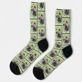 Puppy in the Garden Original Kunst Socken (Linkes Detail)