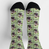 Puppy in the Garden Original Kunst Socken (Oben)