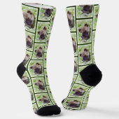 Puppy in the Garden Original Kunst Socken (Gewinkelt)