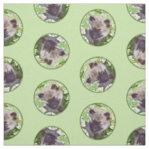 Puppy in the Garden Original Kunst Stoff