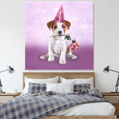 Puppy Jack Russell Terrier Leinwanddruck (Insitu (Schlafzimmer))