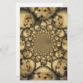 Puppy Kaleidoskop Art Print Briefpapier (Vorne/Hinten)