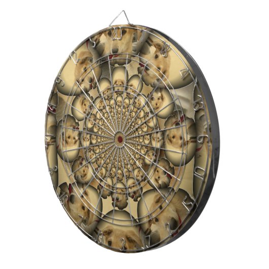 Puppy Kaleidoskop Art Print Dartscheibe (Vorderseite rechts)