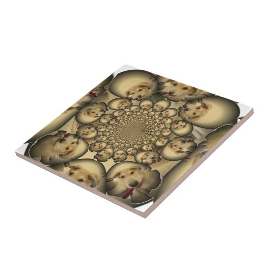 Puppy Kaleidoskop Art Print Fliese (Seite)