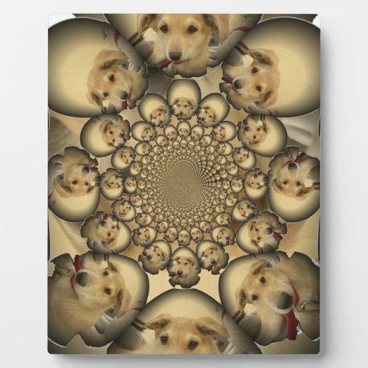 Puppy Kaleidoskop Art Print Fotoplatte (Vorderseite)