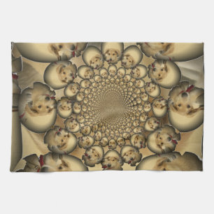 Puppy Kaleidoskop Art Print Küchentuch