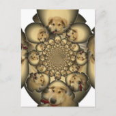 Puppy Kaleidoskop Art Print Postkarte (Vorderseite)