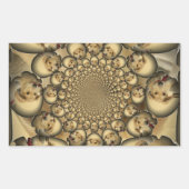 Puppy Kaleidoskop Art Print Rechteckiger Aufkleber (Vorderseite)