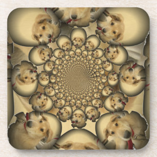 Puppy Kaleidoskop Art Print Untersetzer
