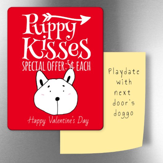 Puppy Kisses Valentine Kühlschrank Magnet