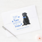 Puppy Kisses Valentine wünscht Kids Valentinstag Quadratischer Aufkleber (Umschlag)