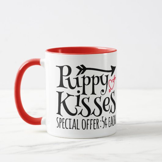 Puppy Kisses...Valentinisches Sonderangebot Tasse (Links)