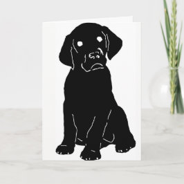Puppy Lab Love Card w/Custom Message! Dankeskarte