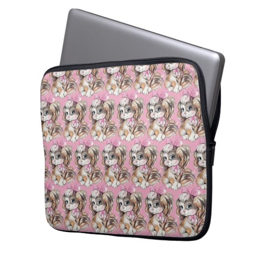 Puppy Laptop Sleeve (Vorderseite Links)
