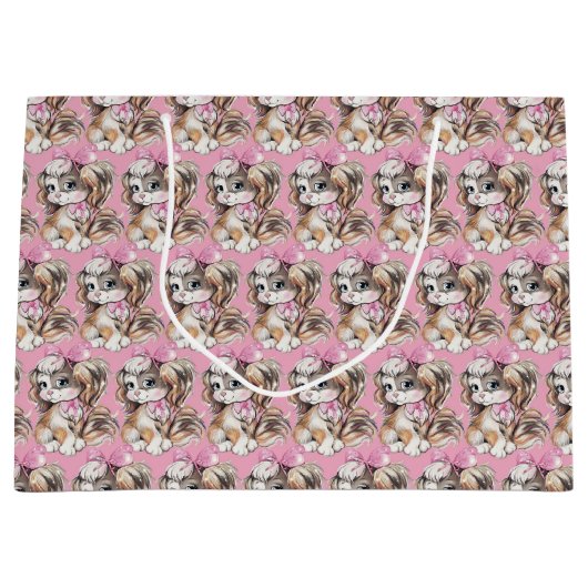 Puppy Large Gift Bag Große Geschenktüte (Vorderseite)