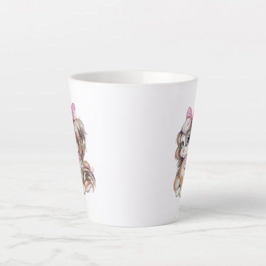 Puppy Latte Mug Milchtasse (Vorderseite)