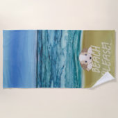 Puppy Liebe Beach Handtuch (Vorderseite)