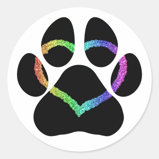 PUPPY LIEBE Black Runder Aufkleber (Vorderseite)