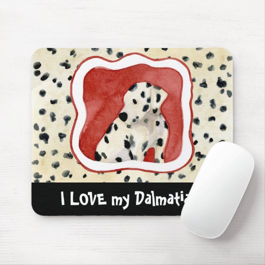 "Puppy Liebe", Dalmatiner Puppy Art von Audrey Jea Mousepad (Mit Mouse)