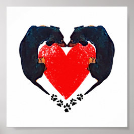 'Puppy Liebe' Dex Art Print Poster