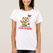 "Puppy Liebe Fur ever", Hunde Day T-Shirt (Vorderseite)