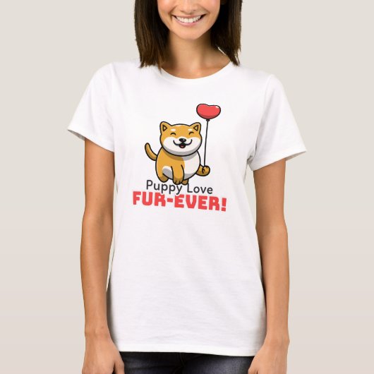 "Puppy Liebe Fur ever", Hunde Day T-Shirt (Vorderseite)